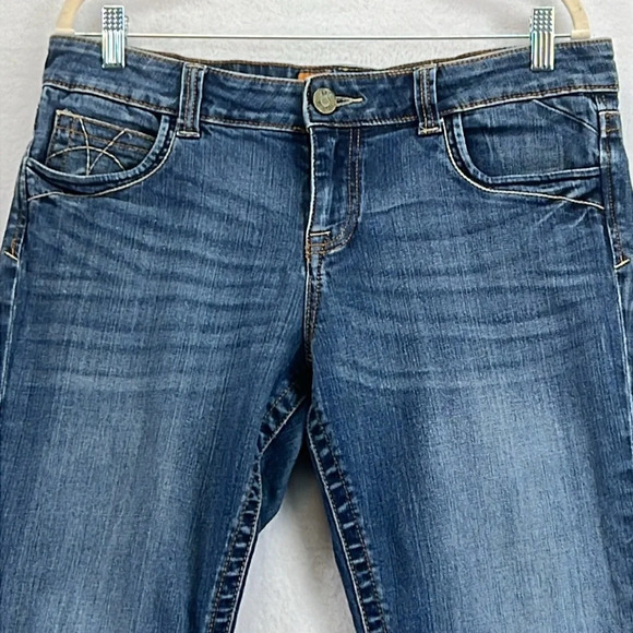 KUT from the Kloth Jeans Women’s Size 12 Blue Mid Rise Bootcut 32” Inseam - Picture 3 of 13